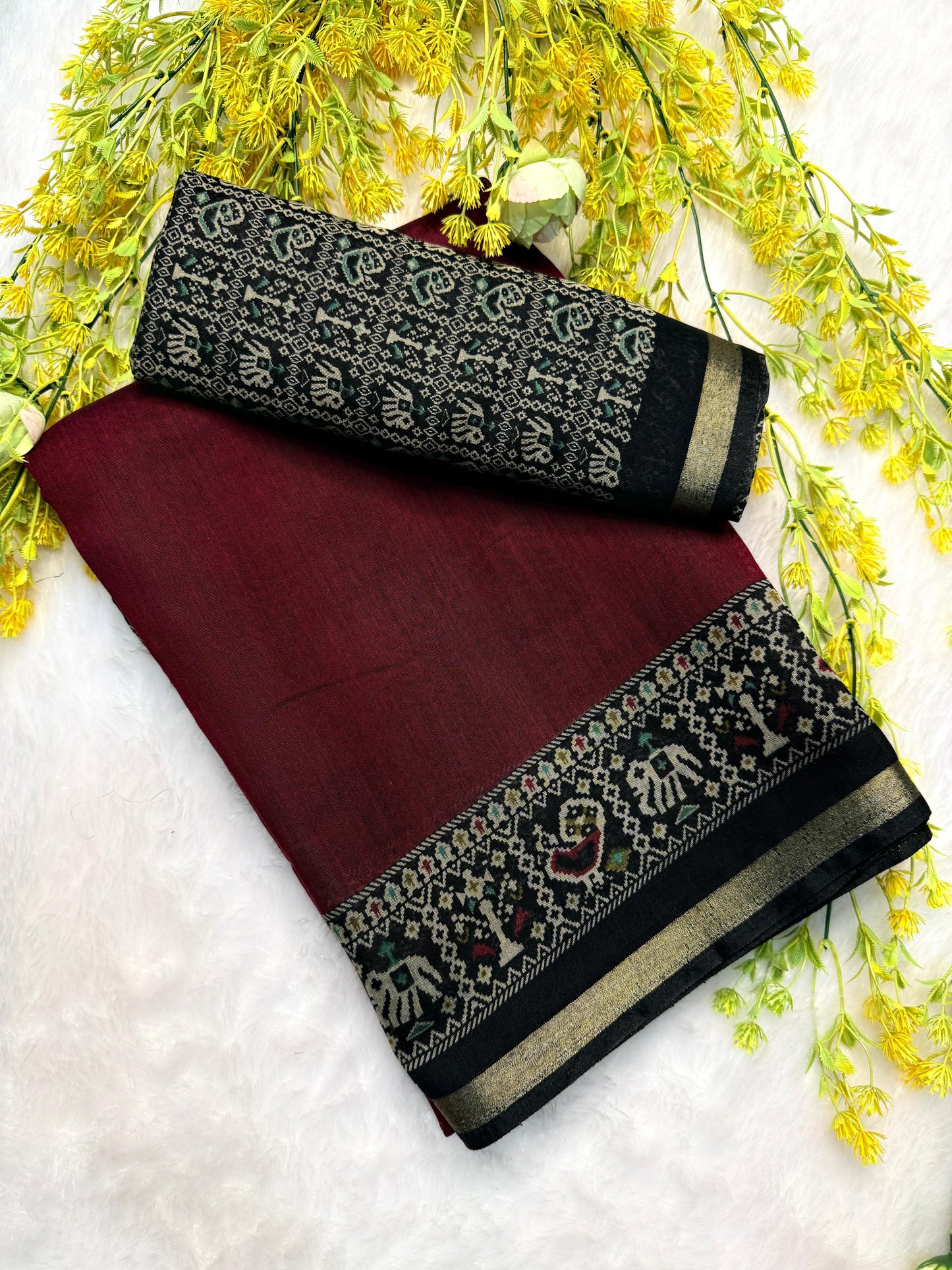 Soft mul mul cotton silk sarees with pen kalamkari design