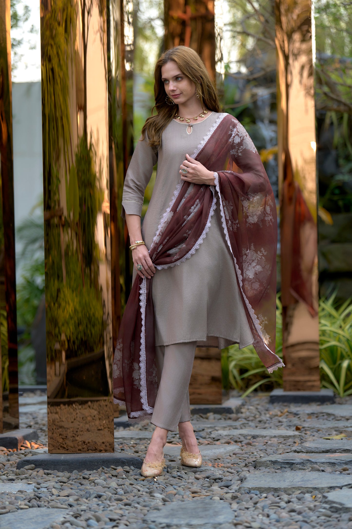Brown Vatican Kurta Set