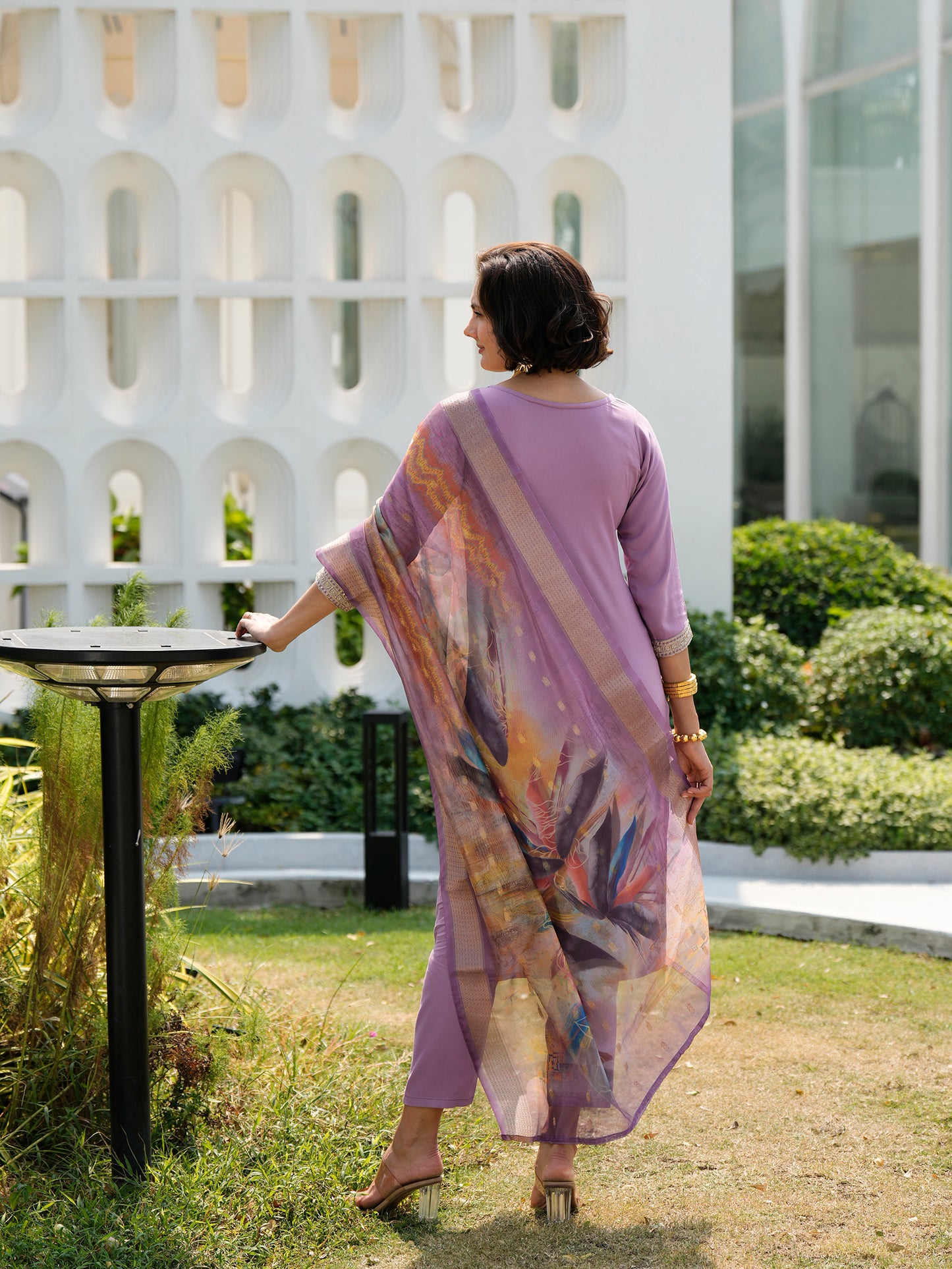 Lavender Luxe Embroidered Kurta Set