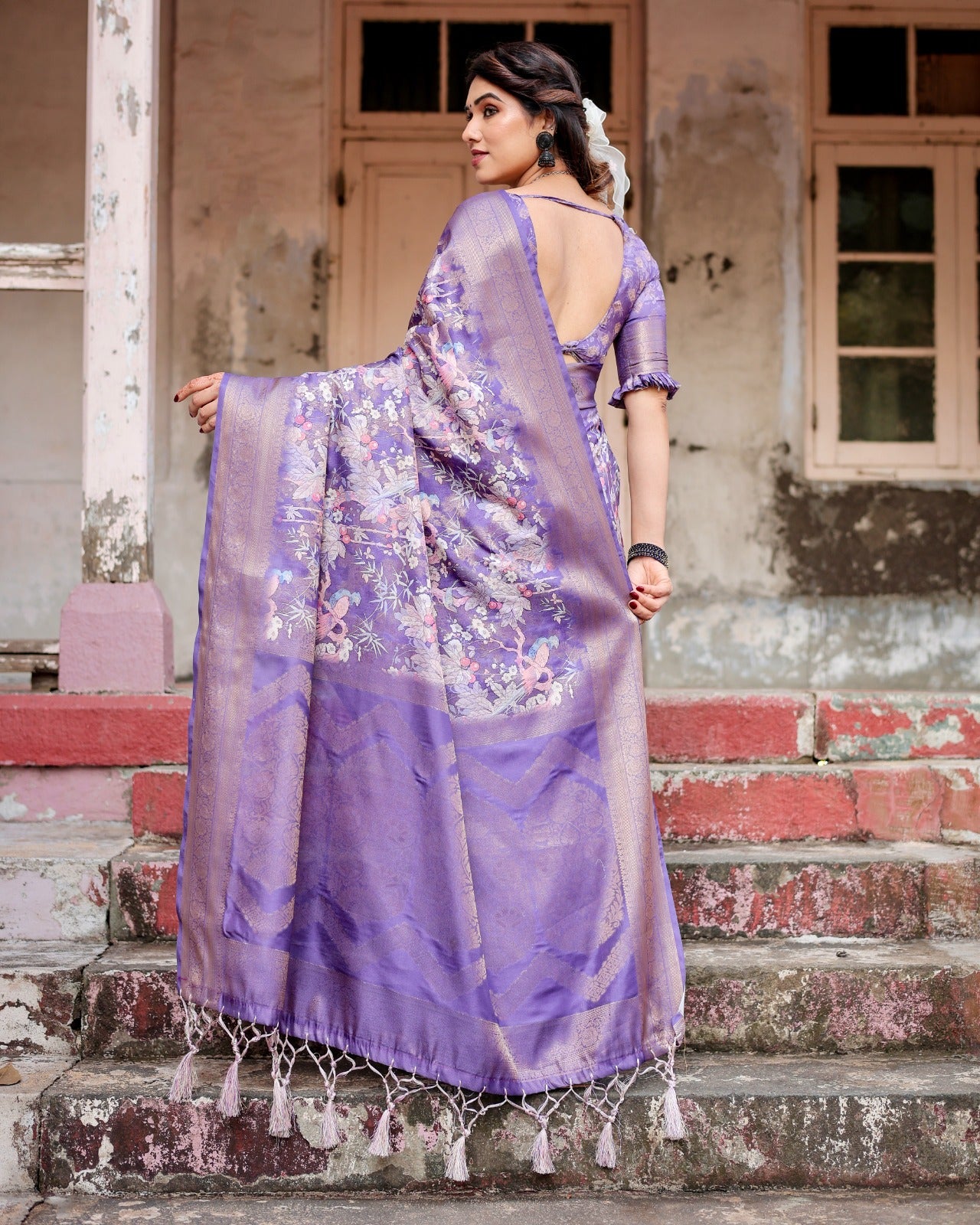 Royal Banarasi Digital Printed Silk Saree