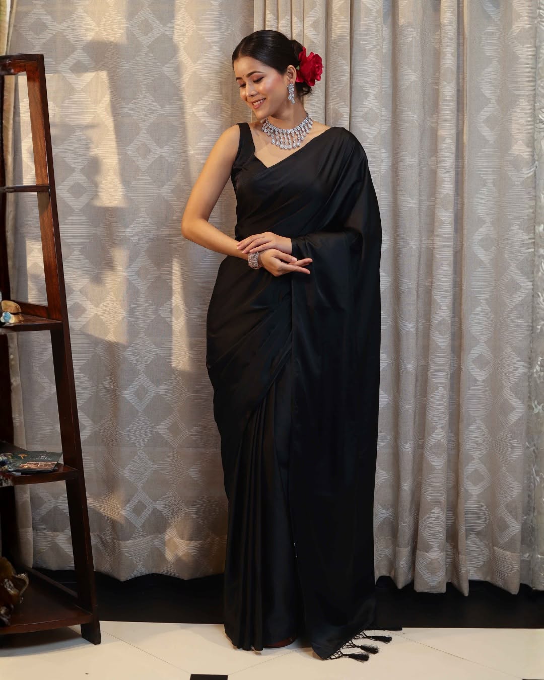 Royal Grace in Classic Black Saree