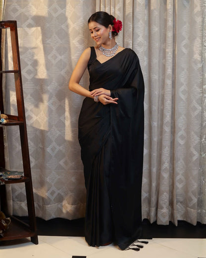 Royal Grace in Classic Black Saree