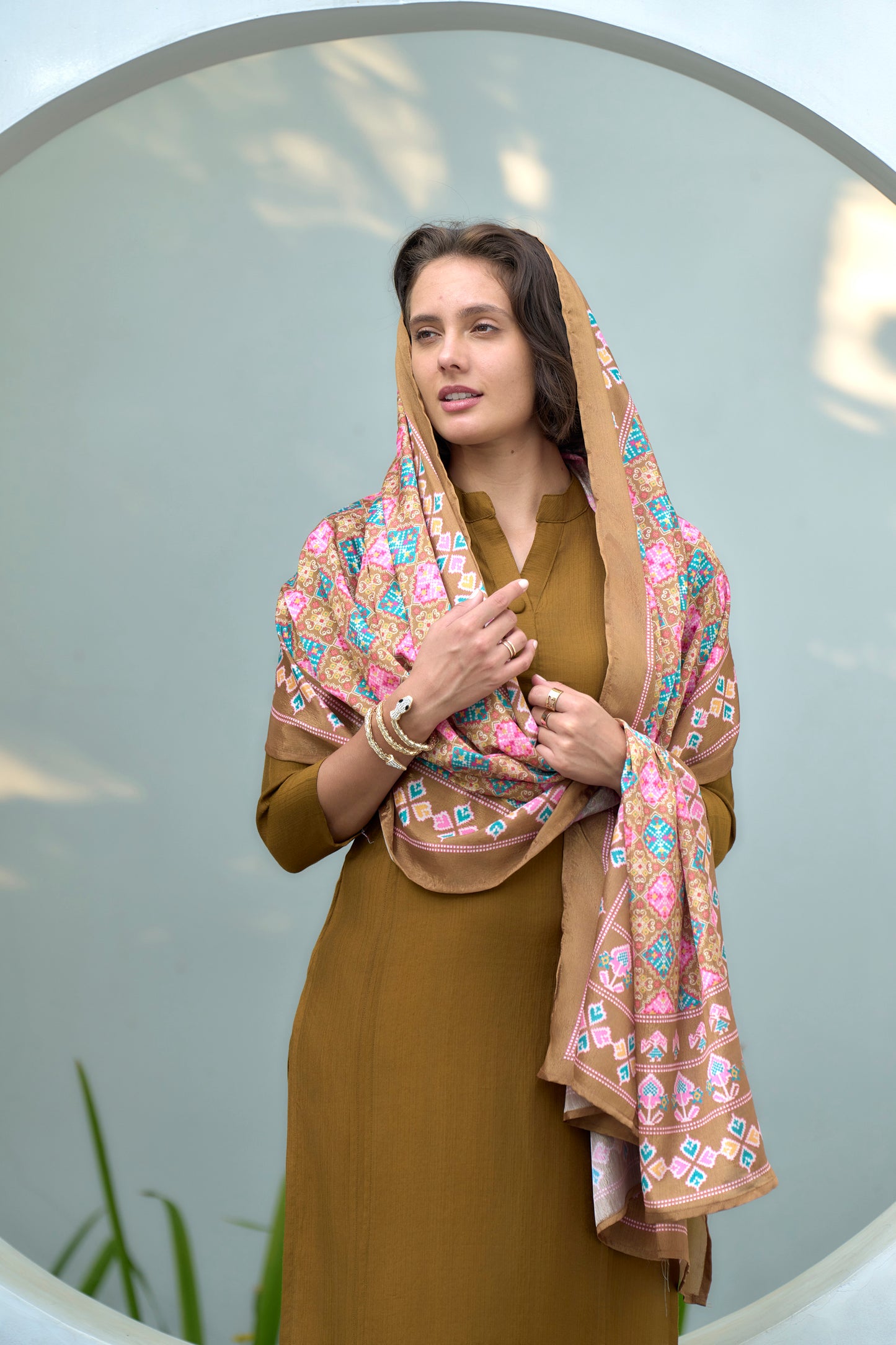 Mustard Brown Kurta Set