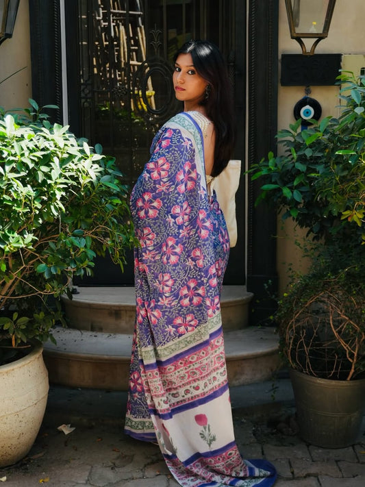 Grace in Bloom – Traditional Look with Modern Charm 🌿💜”