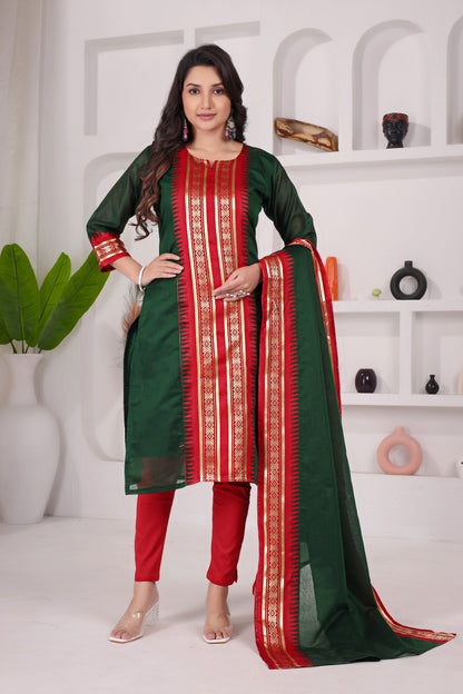 Pure Kanchi Cotton Kurti With Duppata