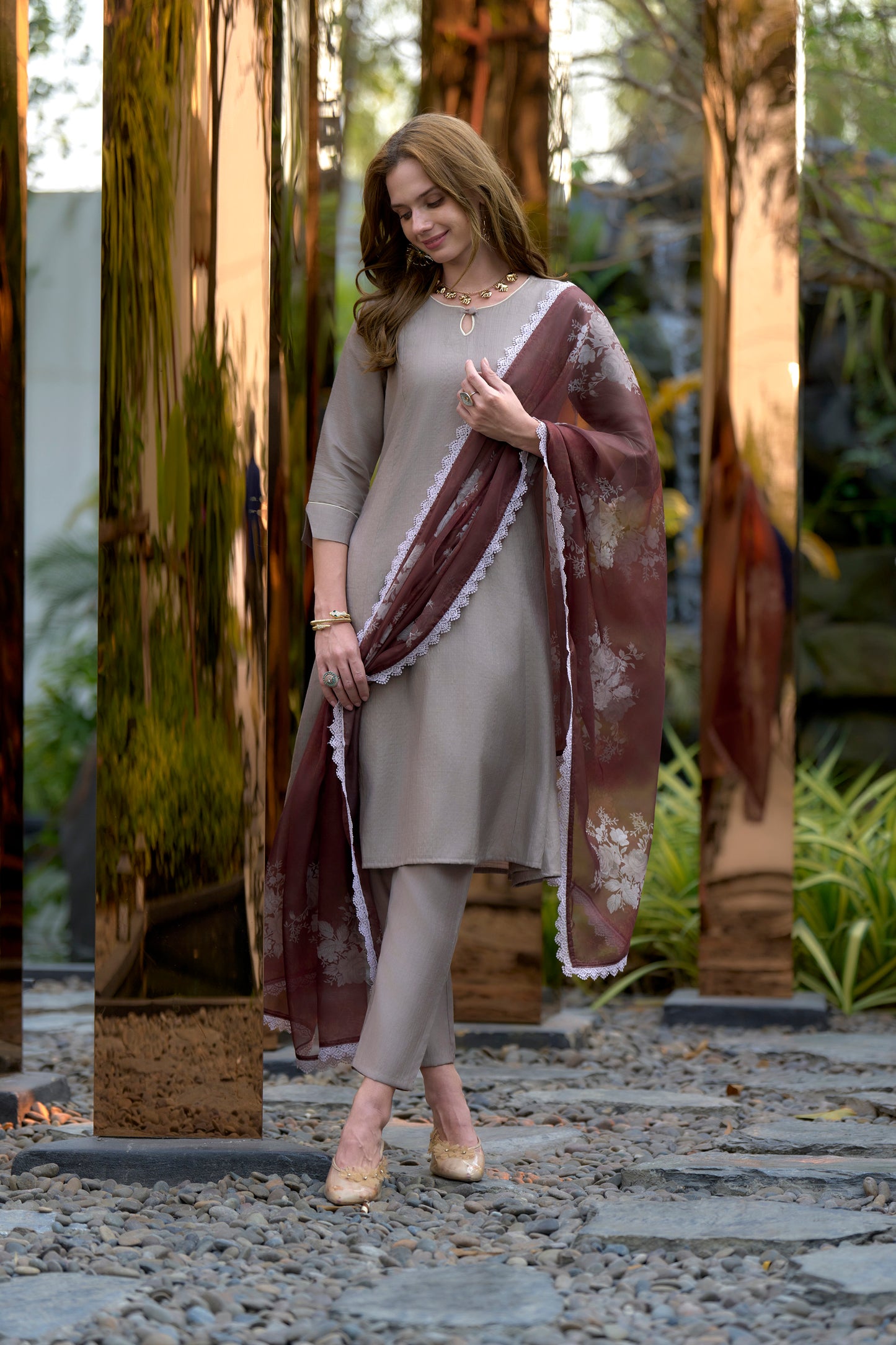 Brown Vatican Kurta Set