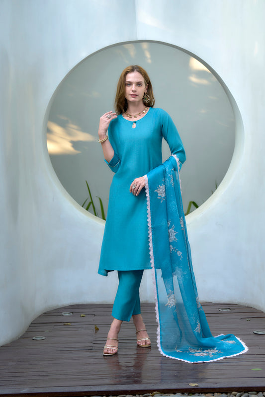 Sky Blue Vatican Kurta Set