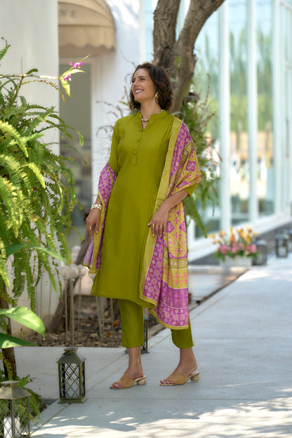 Olive Green Kurta Set