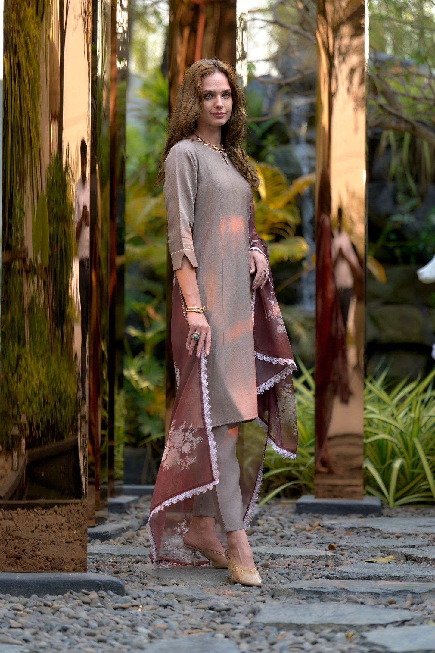 Brown Vatican Kurta Set