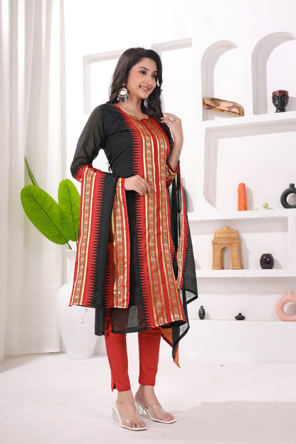 Pure Kanchi Cotton Kurti With Duppata