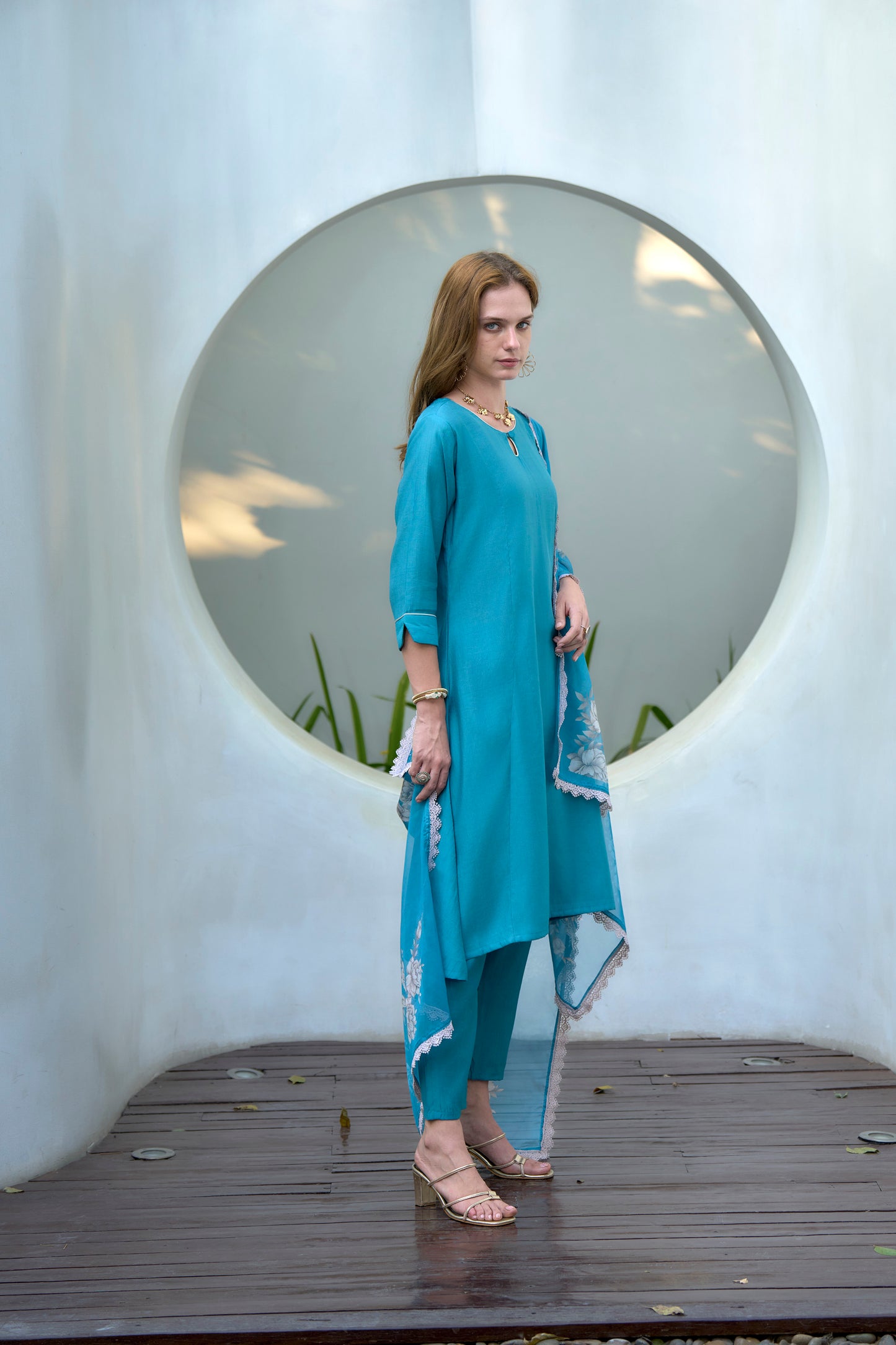 Sky Blue Vatican Kurta Set