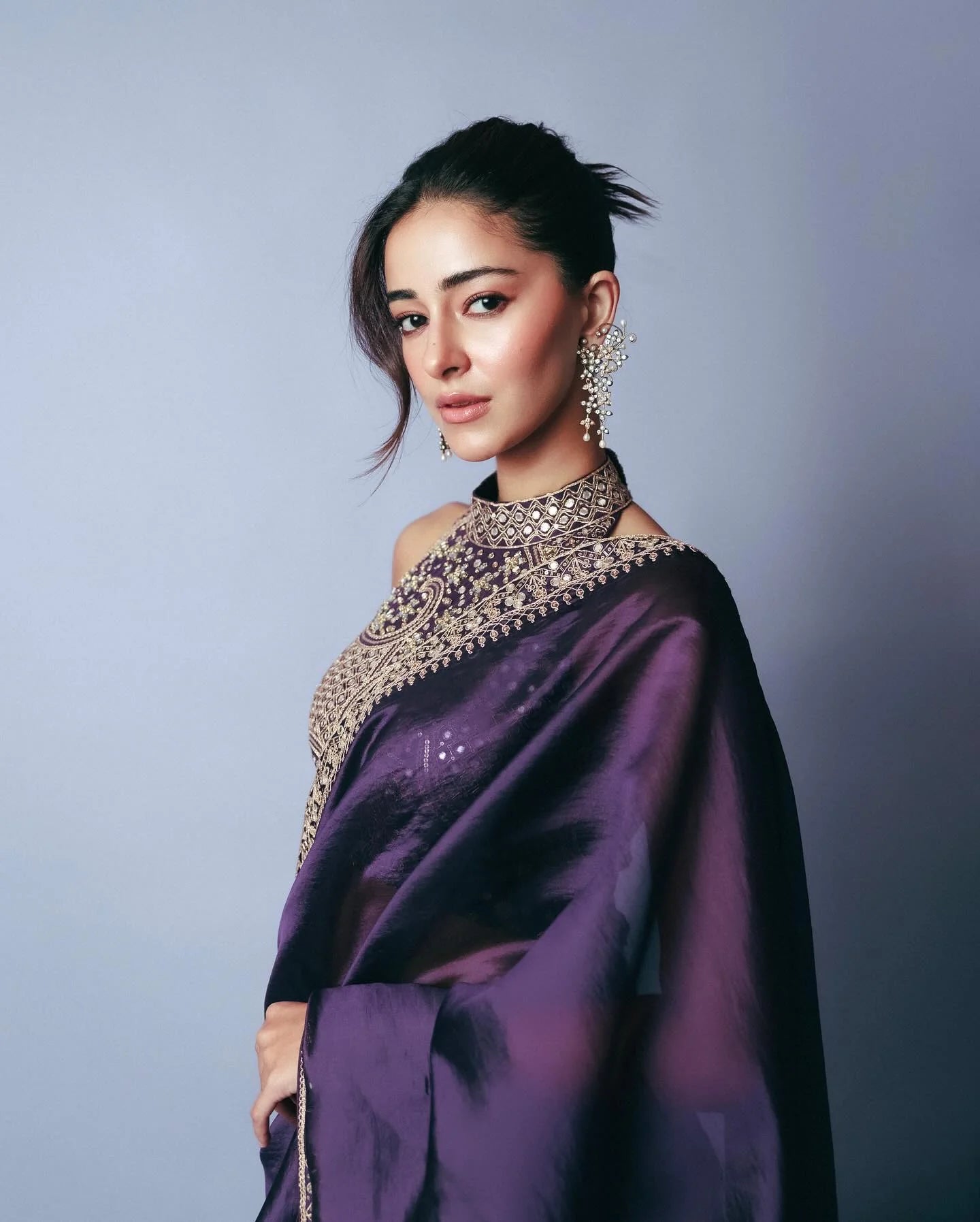 Royal Raatrani Purple Designer Saree with Heavy Zari Embroidery – Party Wear Saree for Women