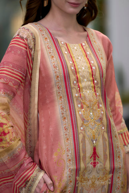 Soft Aura Handblock Kurta Set