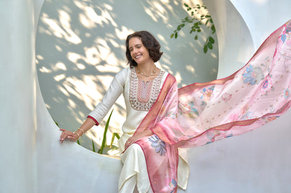 Ivory Embroidered Kurta Set