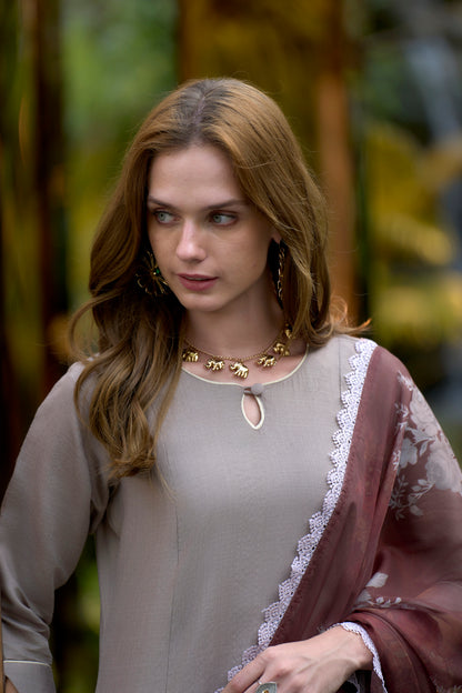 Brown Vatican Kurta Set