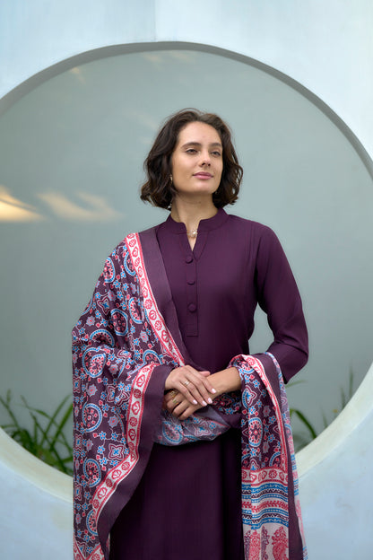 Deep Plum Kurta Set