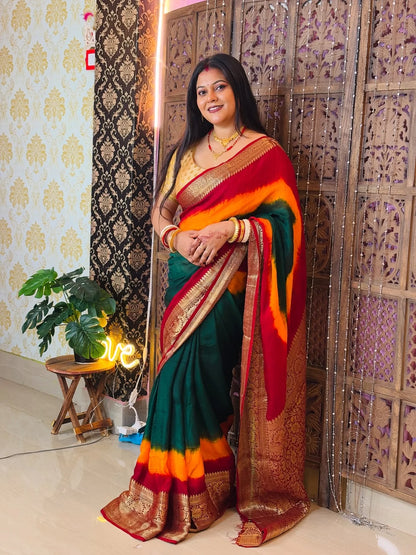 DESIGNER BANDHANI KANJIVARAM SAREE