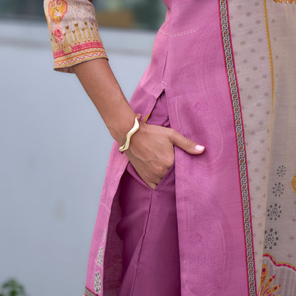 Cotton Summer Special Digital Printed Kurti Pant Dupatta Set