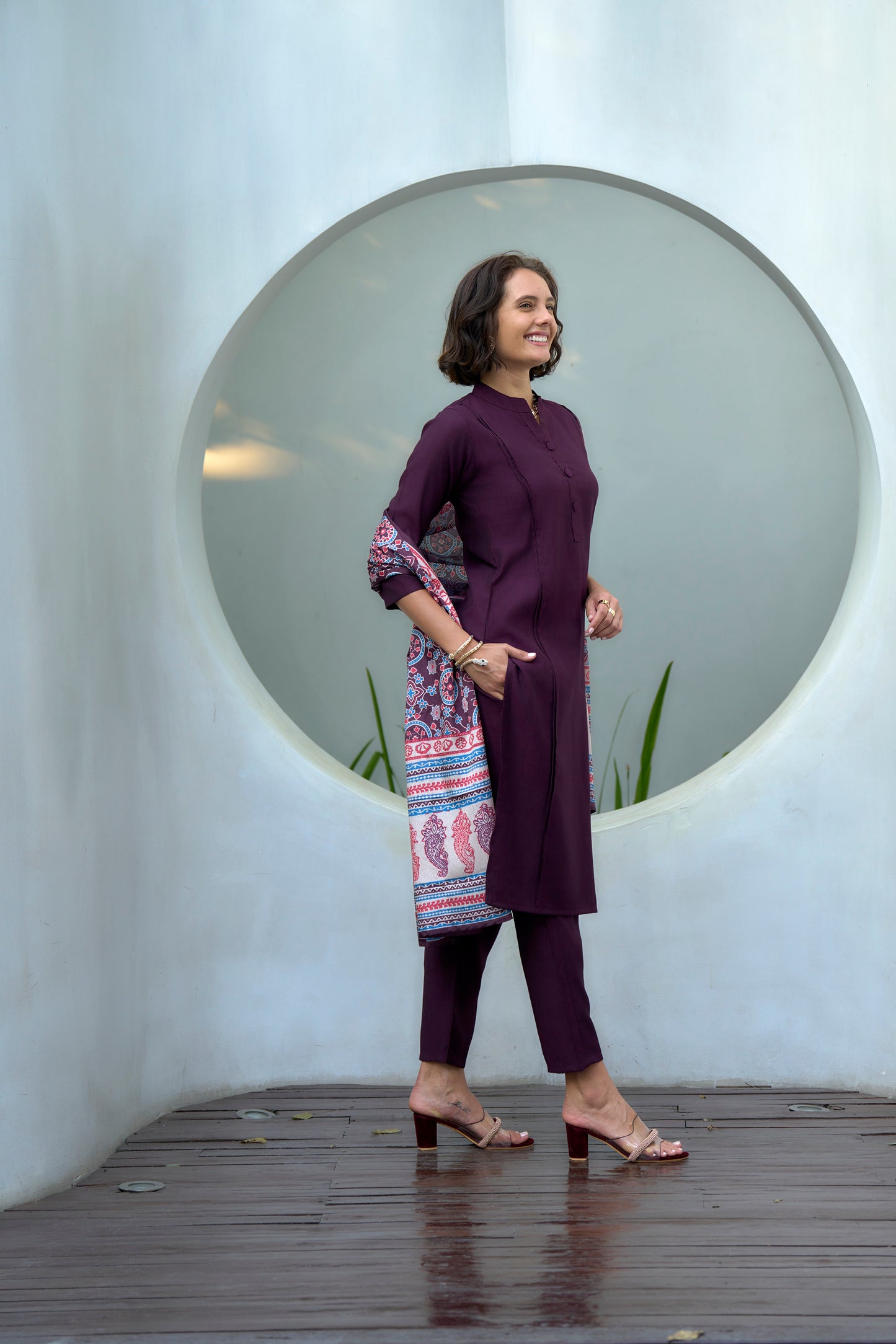 Deep Plum Kurta Set