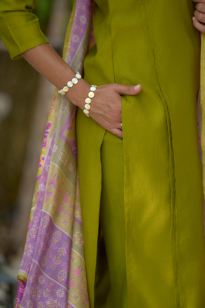 Olive Green Kurta Set