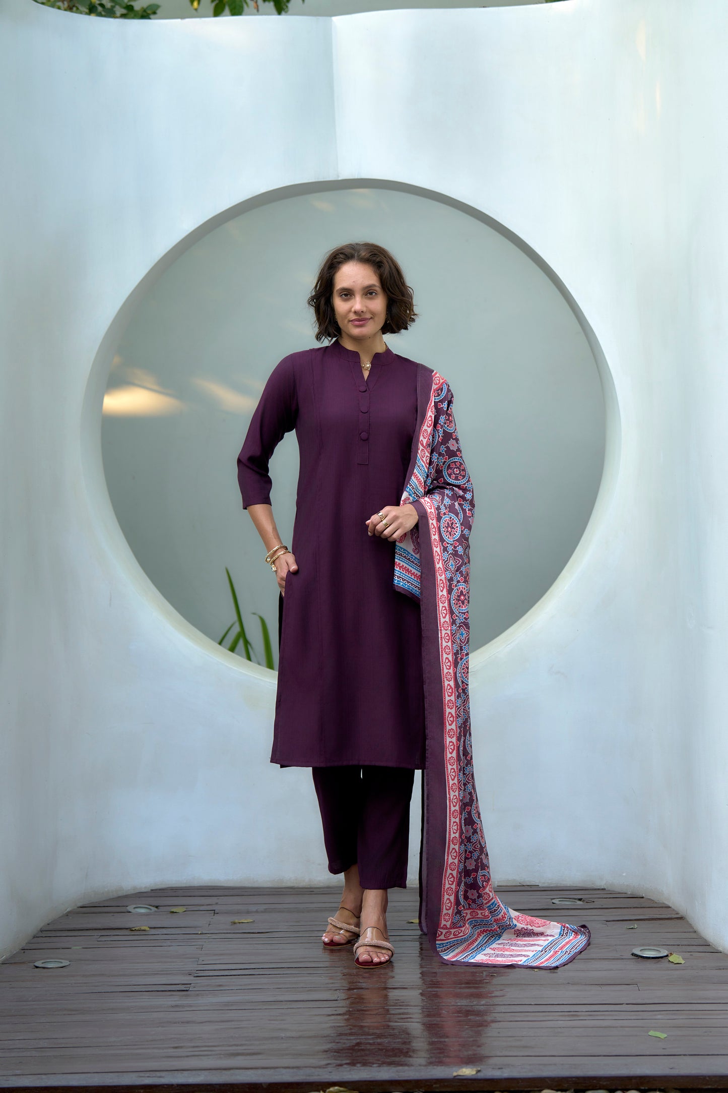 Deep Plum Kurta Set