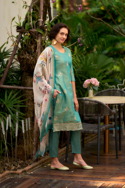 Women Burgundy Pure Cotton Printed A Line Kurta