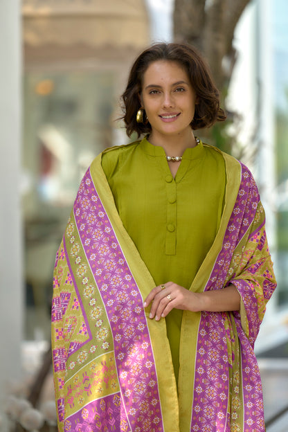 Olive Green Kurta Set