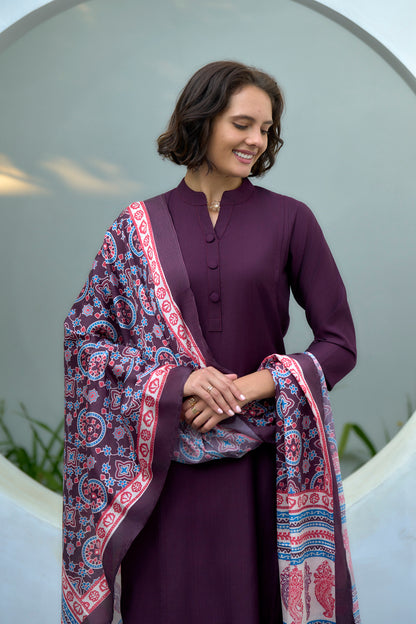 Deep Plum Kurta Set