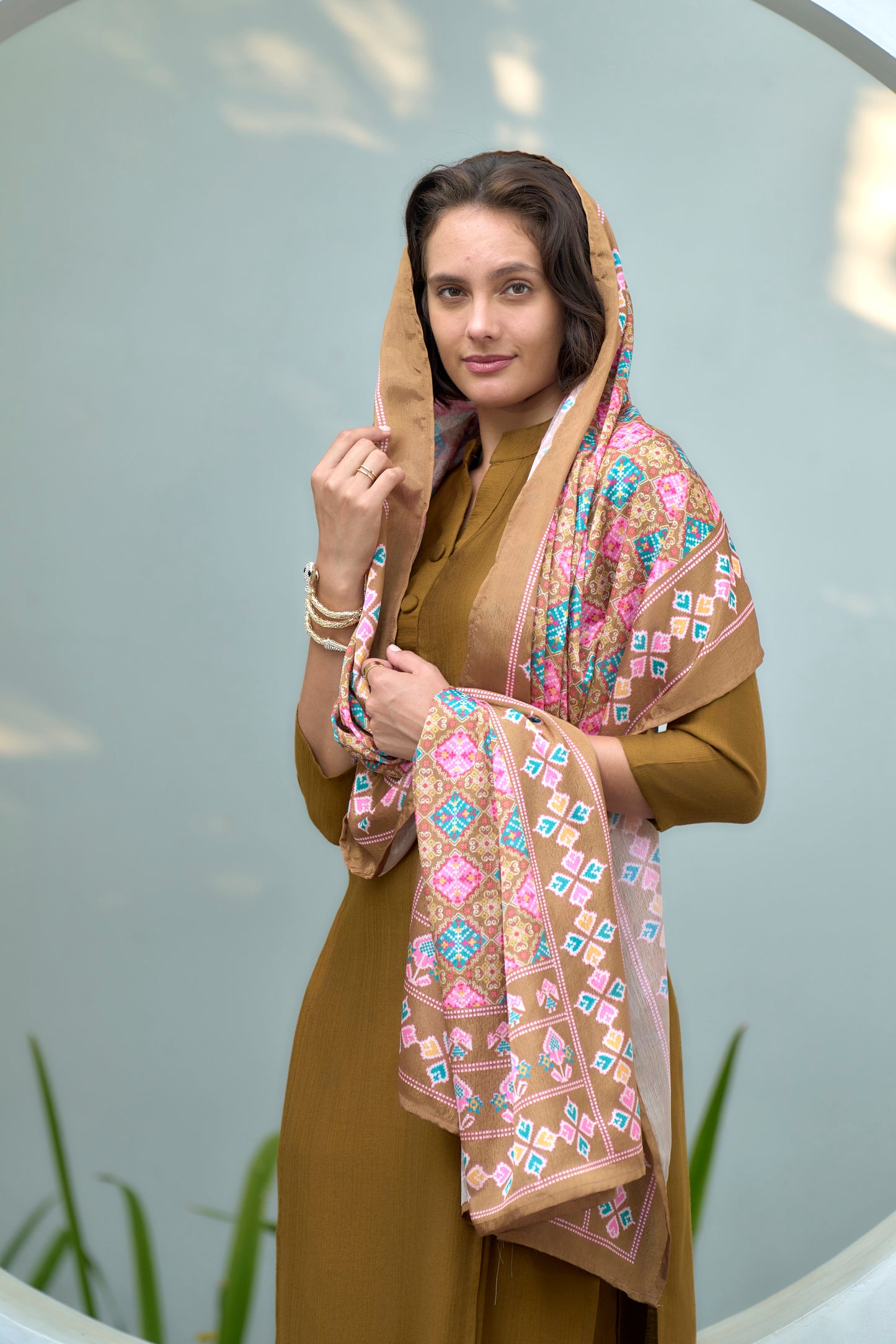 Mustard Brown Kurta Set