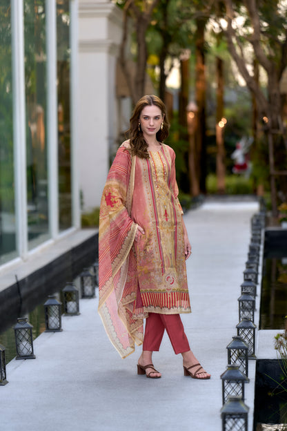 Soft Aura Handblock Kurta Set