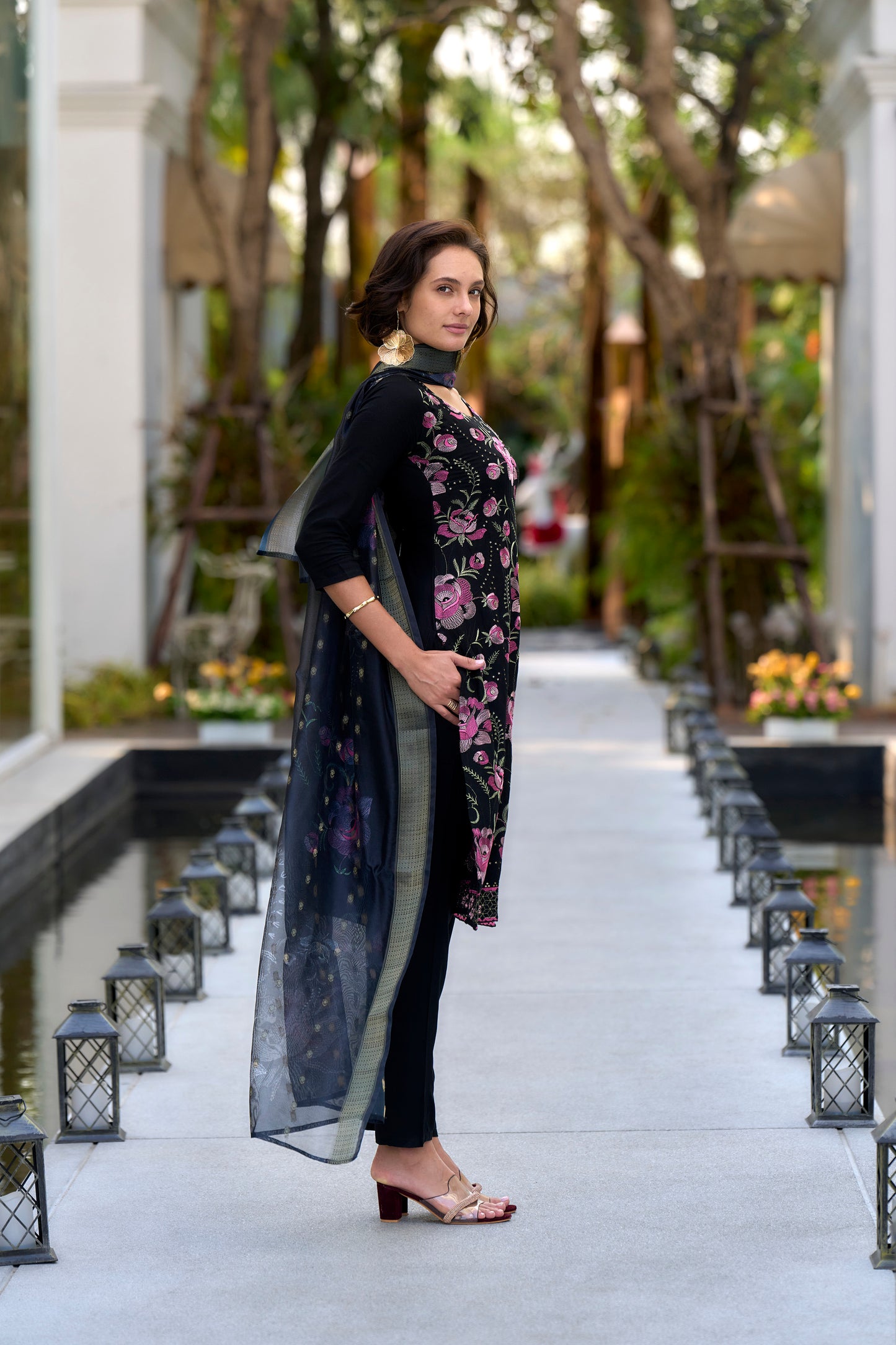Embroidered Rayon Kurta Set