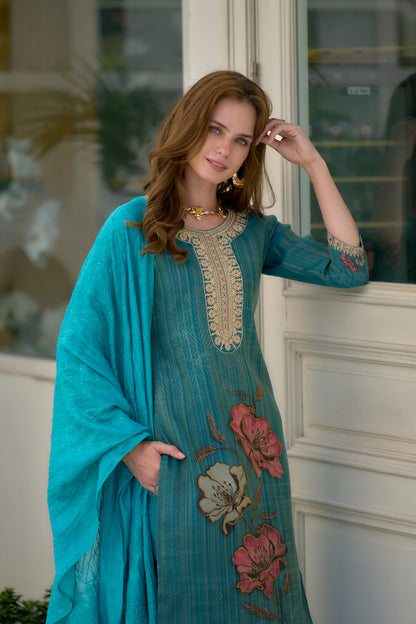 Rama Bloom Embroidered Kurta Set