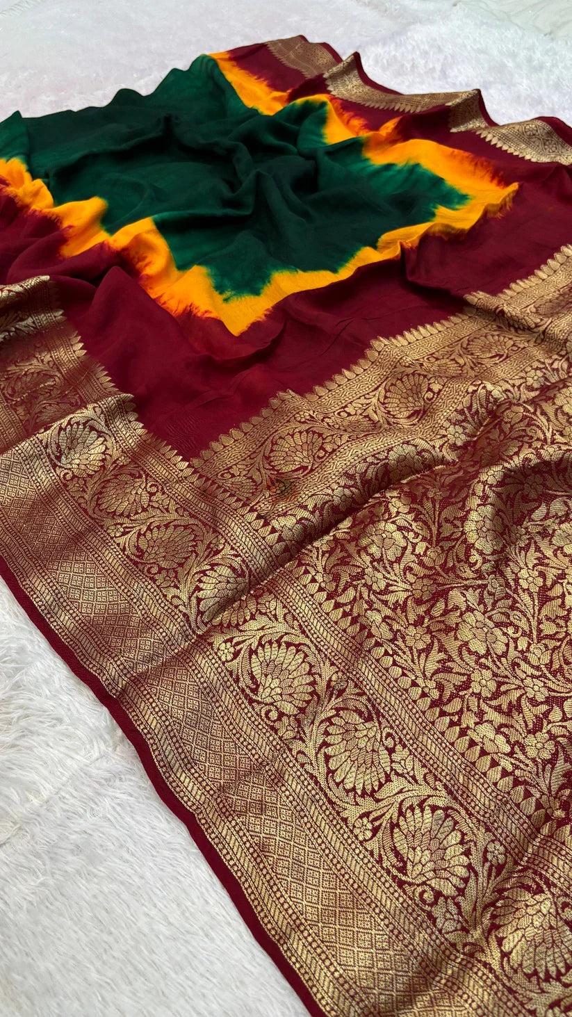 DESIGNER BANDHANI KANJIVARAM SAREE