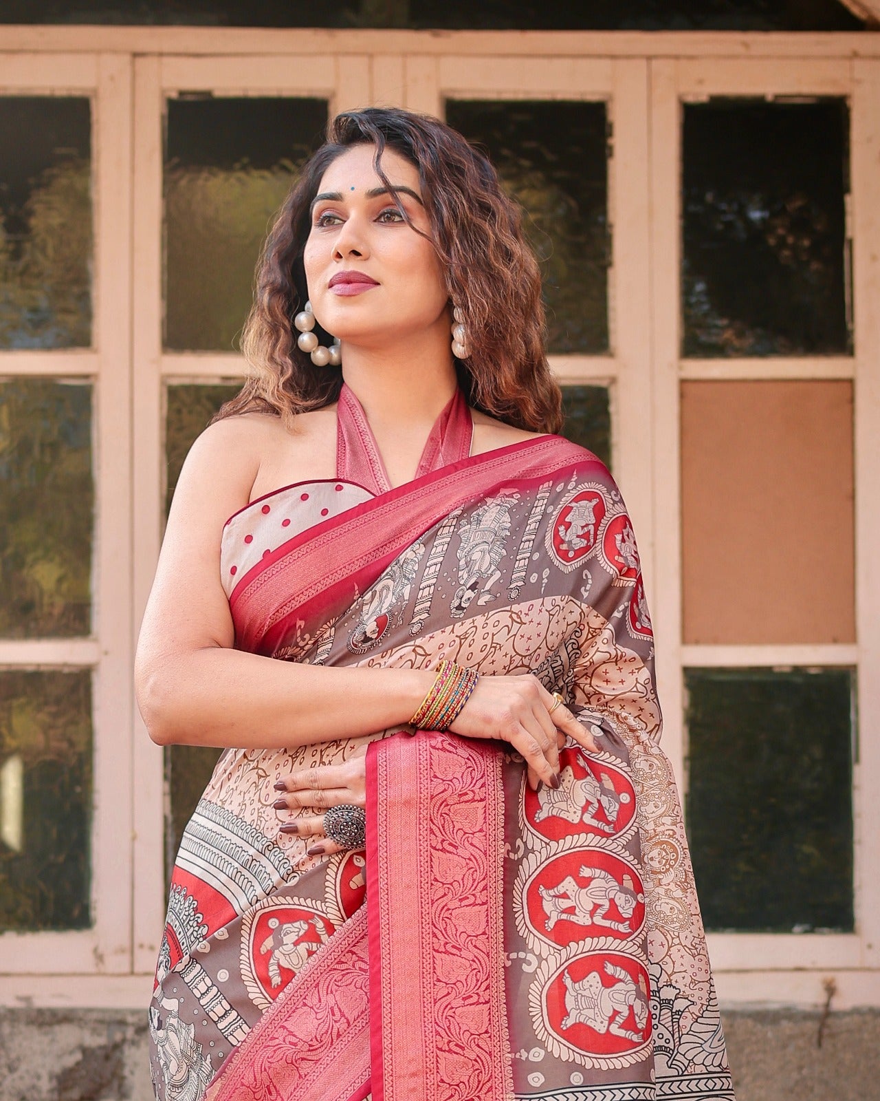 Embrace the Royalty of Banaras – Exquisite Digital Print Saree