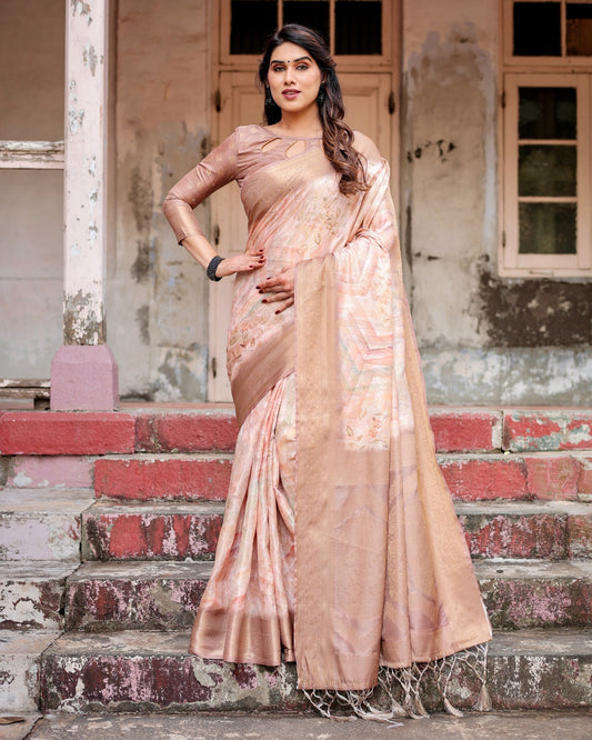 Grace in Every Drape - Banarasi Digital Printed Silk Saree