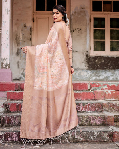 Grace in Every Drape - Banarasi Digital Printed Silk Saree