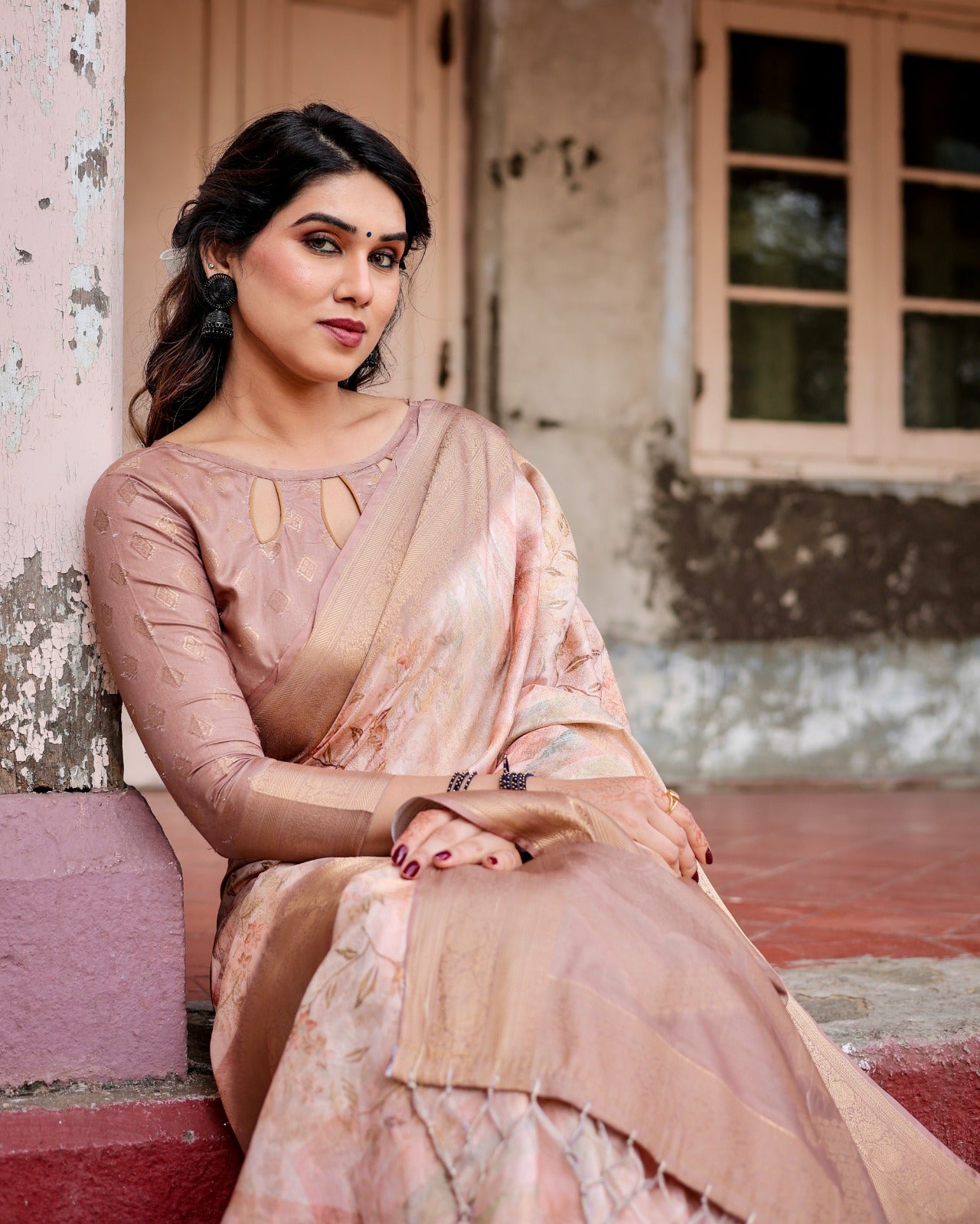 Grace in Every Drape - Banarasi Digital Printed Silk Saree