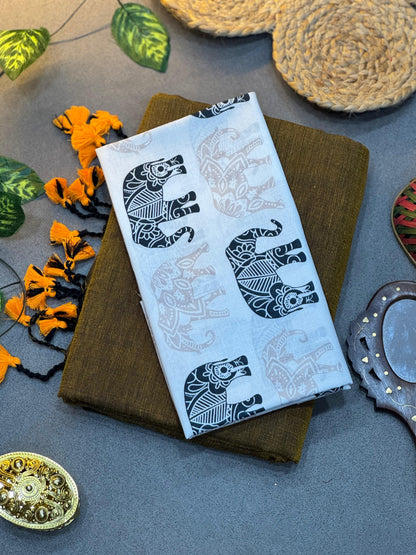 Lunch New Handloom Khadi Cotton Saree