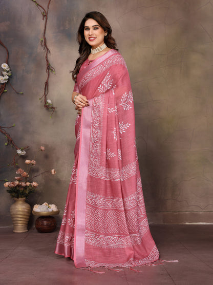 Inithi Woven Bollywood Cotton Linen Saree