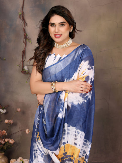 Linen World Handwoven Cotton Ikat Saree