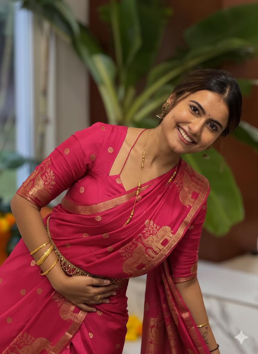 Classic Black Saree Mein Khilti Muskaan aur Timeless Grace