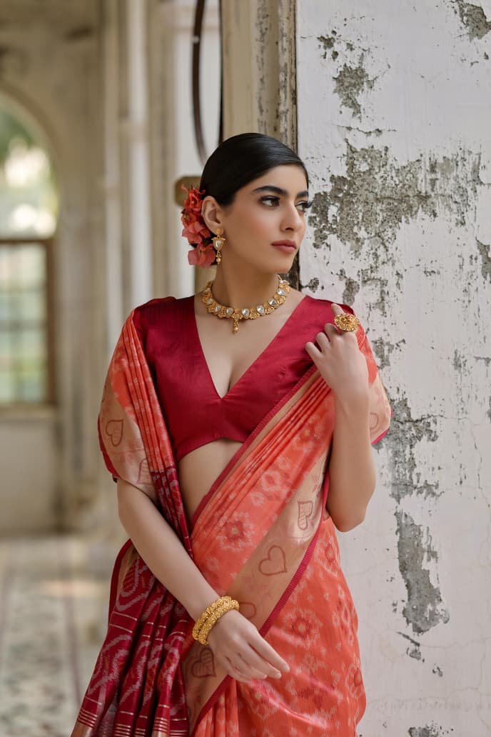 Soft Desi Raw Silk saree