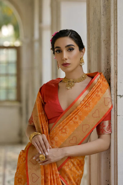 Soft Desi Raw Silk saree