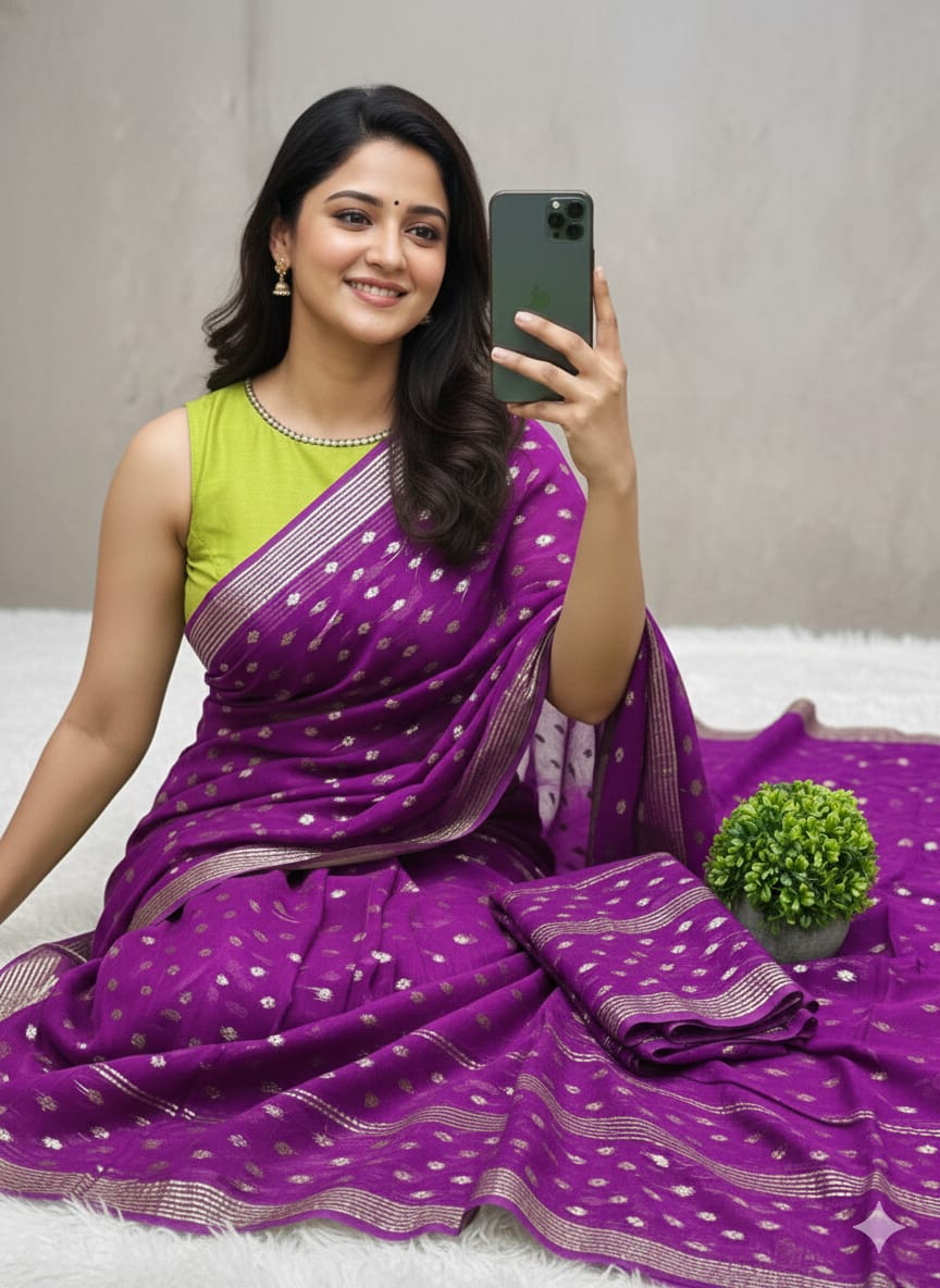 Pure Viscose Georgette SAREE