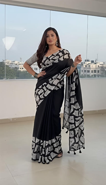 BLACK DESIGNER BOLLYWOOD SAREE
