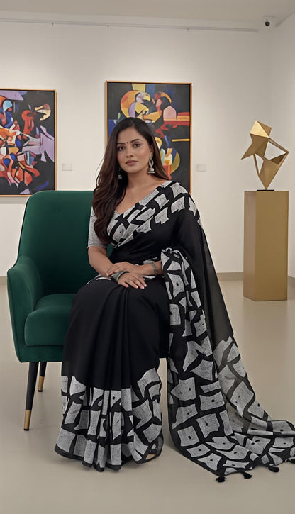 BLACK DESIGNER BOLLYWOOD SAREE