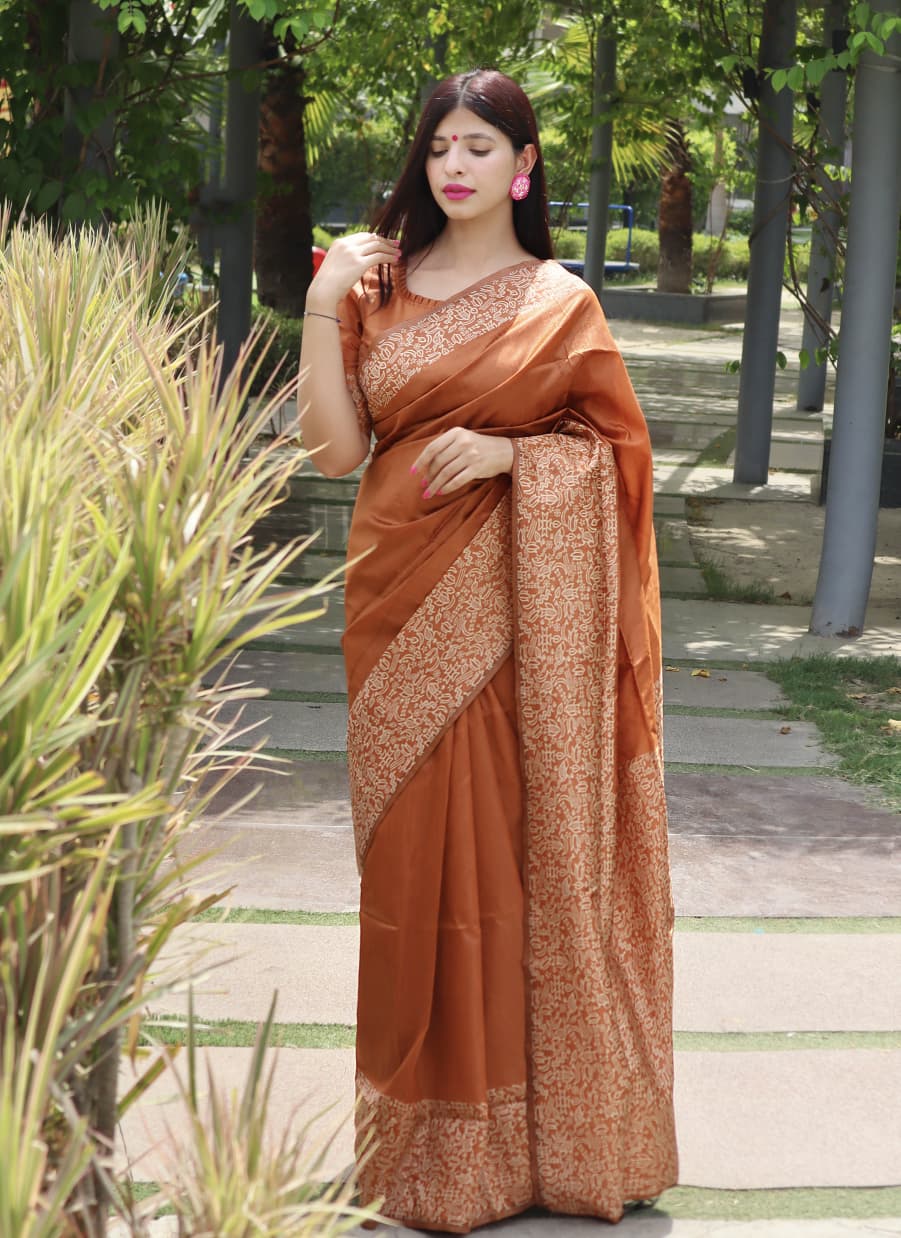 NEW DEMANDING KALAMKARI WEAVING SAREE