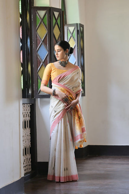 PREMIUM SOFT MUGA COTTON WARLI SAREE