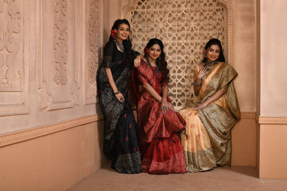 Banglori Handloom raw silk saree