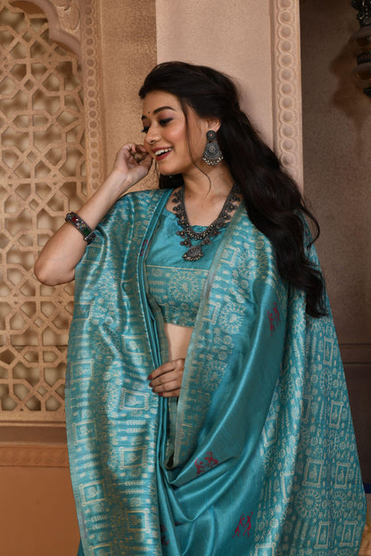 Banglori Handloom raw silk saree